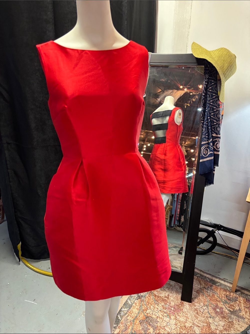 kate spade Red Sleeveless Boatneck Mini Dress